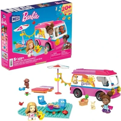 Afbeelding van MEGA Barbie Avontuur Droom Camper bouwset 123 bouwstenen