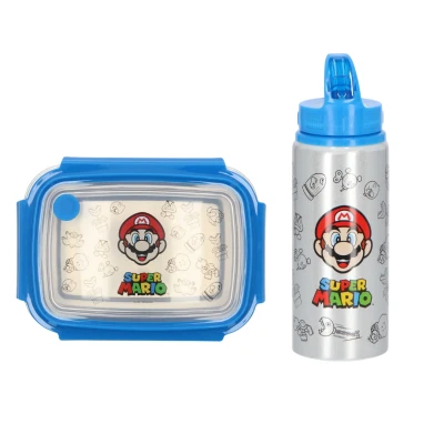 Afbeelding van Super Mario Lunchset Aluminium 8721122783177