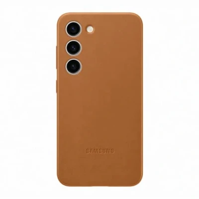 Afbeelding van Samsung Leren Back Cover Bruin Galaxy S23