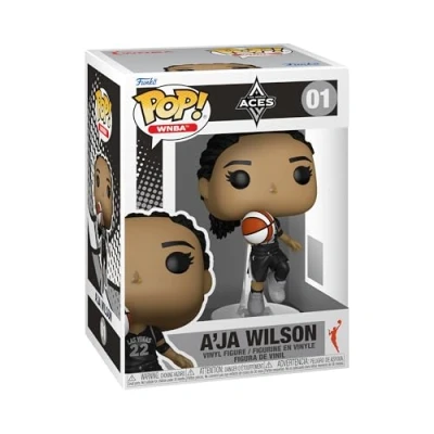Afbeelding van Funko Pop! WNBA Aces A&#039;ja Wilson Players, verzamelfiguur, vinyl figuur, cadeau idee, officieel product, speelgoed voor kinderen en volwassenen, sportfans