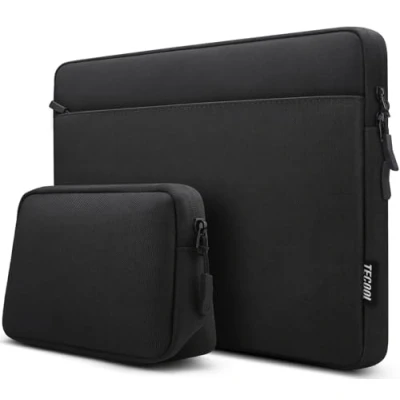 Afbeelding van TECOOL Beschermhoes voor 15,6 inch en 16 laptop, HP, Lenovo, Dell, Acer, ASUS, Chromebook, MacBook Pro M3 M2 M1 (2019 2023), waterdicht, schokbestendig, zwart