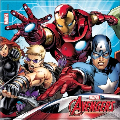 Afbeelding van Servet Mighty Avengers 33x33 cm 20 stuks