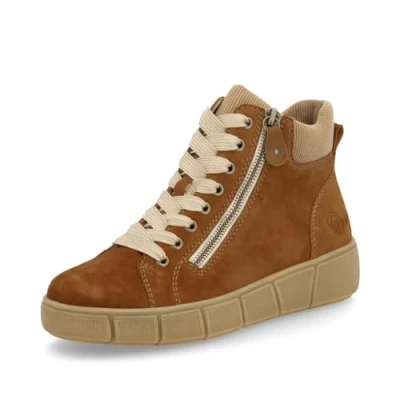Afbeelding van Remonte Sneakers hoog, Dames, Maat: 37, Nussbraun Veloursleer