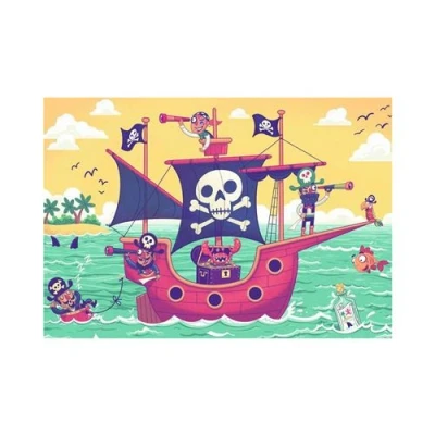 Image de Puzzle 2x24 pièces Ravensburger Le Bateau des Pirates