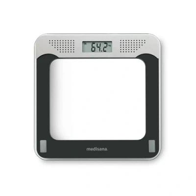 Afbeelding van Medisana PS 425 Digitale personenweegschaal Weegbereik (max.): 180 kg Zwart, Grijs, Glas Met spraak