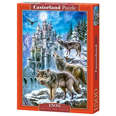 Afbeelding van Castorland C 151141 2 puzzel wolf en slot 1500 stukjes