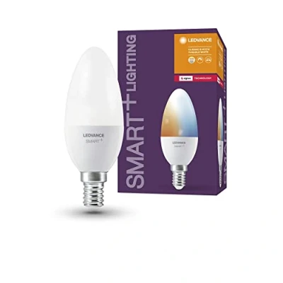 Afbeelding van LEDVANCE Smart+ lamp met ZigBee technologie, 5 W, vervanging van 40 E14 fitting, lichtkleur tunable wit, 470 lm, 4 stuks