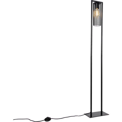 Afbeelding van QAZQA balenco wazo Moderne Dimbare LED Smart Vloerlamp Staande Lamp incl. wifi met Dimmer 1 lichts H 140 cm Zwart Woonkamer Slaapkamer Keuken