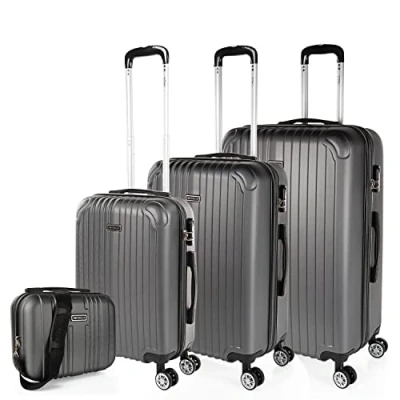 Afbeelding van ITACA Set reiskoffers van ABS met 4 wielen, stevig en lichtgewicht, handvat vergrendeling, cabinekoffer voor handbagage, medium grote koffer, beautycase T71500