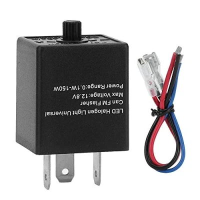 Afbeelding van Led knipperlichtrelais, verstelbaar 12 V, 24 3 pinnen, knipperlicht, hyperknipperlicht, vervanging voor motorfiets