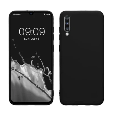 Afbeelding van kwmobile telefoonhoesje geschikt voor Samsung Galaxy A70 Hoesje smartphone Back cover in mat zwart