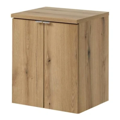 Afbeelding van Wastafelonderkast Newport met deuren 50x60x40 cm eikenkleurig [en.casa]