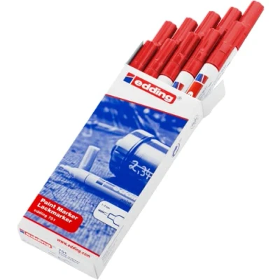 Afbeelding van Viltstift edding 751 lakmarker rond 1 2mm pastel rood