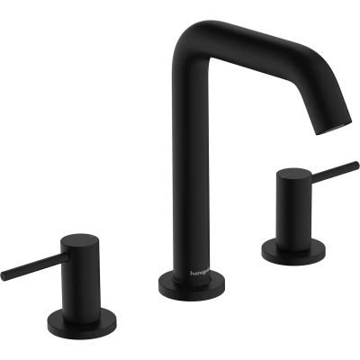 Afbeelding van Hansgrohe Tecturis S 3 gats wastafelkraan 150 met afvoerplug Mat