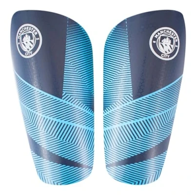 Afbeelding van Manchester City instap scheenbeschermer maat junior lichaamslengte 120 150 centimeter