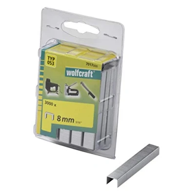Afbeelding van wolfcraft 7017000 (L) nietjes, breed, 053, 3000, zilverkleurig