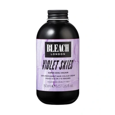 Afbeelding van Bleach London Violet Skies Colour Semi permanente haarverf, felroze, veganistisch, dierproefvrij, tijdelijke levendige kleurcrème, 150 ml