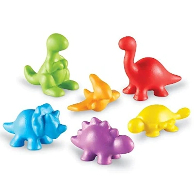 Afbeelding van Learning Resources Dinosaurussen om te tellen (set van 72), Montessori speelset, en sorteren, educatief speelgoed voor de ontwikkeling fijne motoriek, leren kleuren, 3+