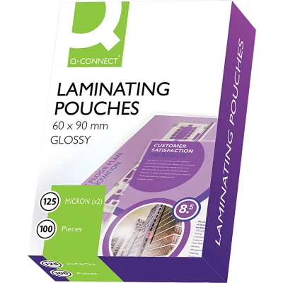 Afbeelding van Q CONNECT lamineeretui 2x 125 micron 60x90mm 100 stuks lamineerhoes