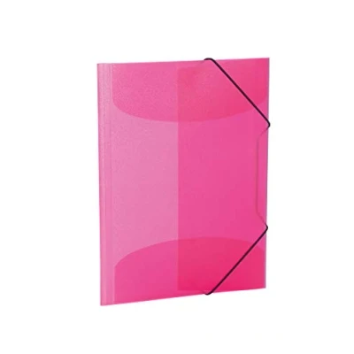 Image de HERMA Chemises à élastique Translucide en Rose foncé, A4, plastique robuste, avec 3 rabats intérieurs, 1 porteé de chemise