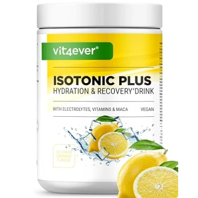 Afbeelding van Isotonic Plus Drink 1050g Boisson isotonique en poudre avec glucides, électrolytes, vitamines et maca formule hydratation &amp; récupération végan (Limonade au citron)