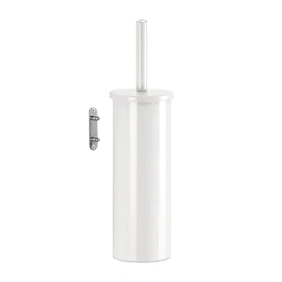 Afbeelding van GEDY Taipei Toiletborstel van roestvrij staal, kleur wit, afmetingen 37,7 x 9,1 10 cm en gewicht 0,394 kg