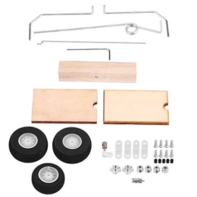 Afbeelding van Drfeify RC Landingsgestel, DIY Metalen Hout Vleugel Vaste Model Vliegtuig Landingsgestel Wiel Universele Accessoires Set