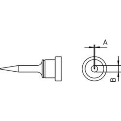 Afbeelding van Weller LT 1S soldeerpunt Ronde vorm, lang Grootte 0.2 mm Lengte soldeerpunt: 15 Inhoud: 1 stuk(s)