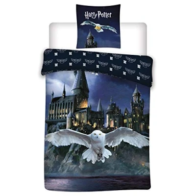 Afbeelding van Harry Potter Dekbedovertrek Hedwig Eenpersoons 140 x 200 cm Katoen