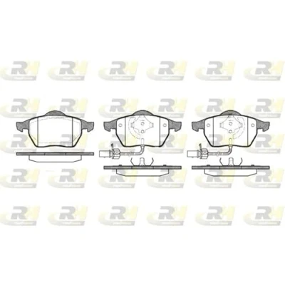 Afbeelding van ROADHOUSE 2390.22 Remblokkenset Vooras Incl. slijtage waarschuwingscontact Met kleeffolie toebehoren, veer VOLKSWAGEN: Passat B5 GP Saloon