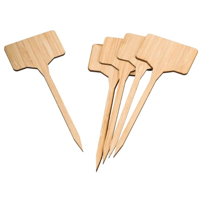 Afbeelding van Plaatetiket bamboe 14.5 cm 5x Nature