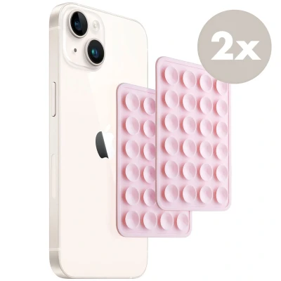 Afbeelding van Selencia Zuignap Telefoon 2 Pack Lichtroze