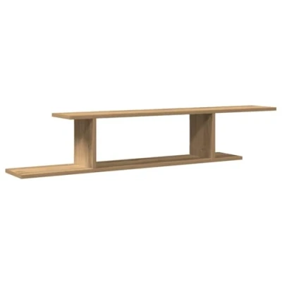 Afbeelding van vidaXL Tv wandschap 125x18x23 cm bewerkt hout artisanaal eikenkleurig
