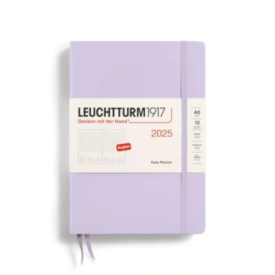 Afbeelding van LEUCHTTURM1917 370701 dagplanner 2025, medium, DIN A5, paars in het Engels