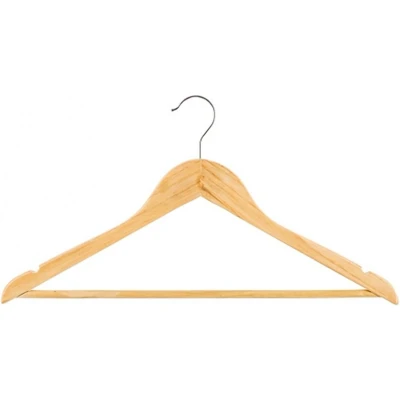 Afbeelding van Kleerhangerset 5five Bruin Beige Natuurlijk Hout 44 x 23 cm (4 Stuks)
