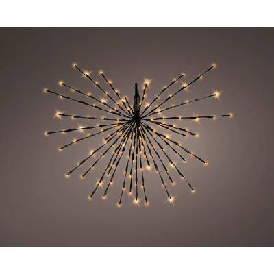 Afbeelding van Poolster zwart met 72 micro LED lampjes Ø 45CM