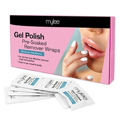 Afbeelding van Mylee Professional Salon Gel Polish Remover Pre Soaked Acetone Pads and Foil Wraps for Manicure Pedicure, Nail Art Cleaner (100 doekjes)