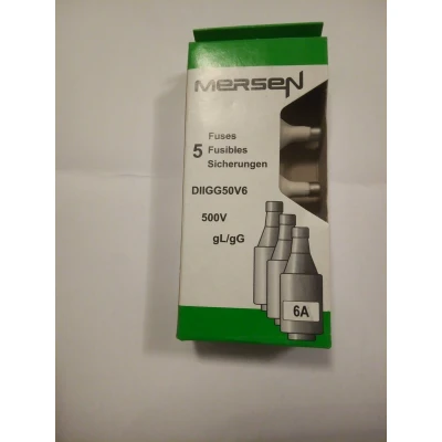 Afbeelding van MERSEN Lindner DII zekering 6 AMP. 5 stuks in doosje