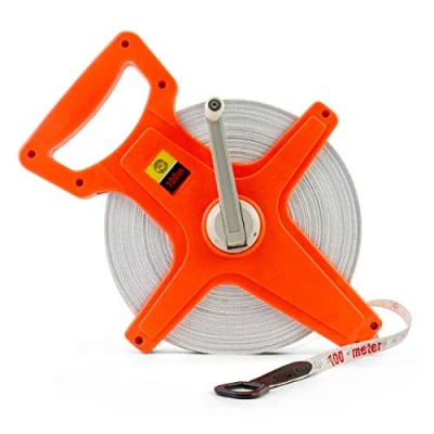 Afbeelding van QWORK Meetlint met open spoel, glasvezel meetlint, 100 m