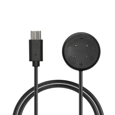 Afbeelding van kwmobile USB oplaadkabel type c geschikt voor Google Pixel Watch 3 / 2 Fitbit Versa 4 Ace LTE Kabel smartwatch in zwart