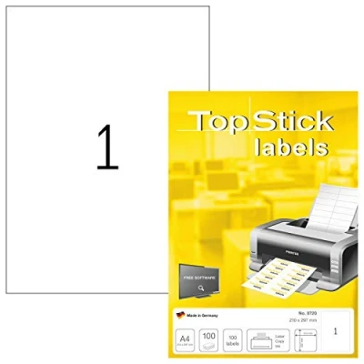 Afbeelding van Top Stick 8720 printeretiket Wit Zelfklevend printerlabel
