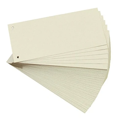 Image de Herlitz intercalaires, pour format a4, carton dur rc, chamois, perforé, 105 x 240 mm, 190 g m2 contenu 100 pièces (en sachet)
