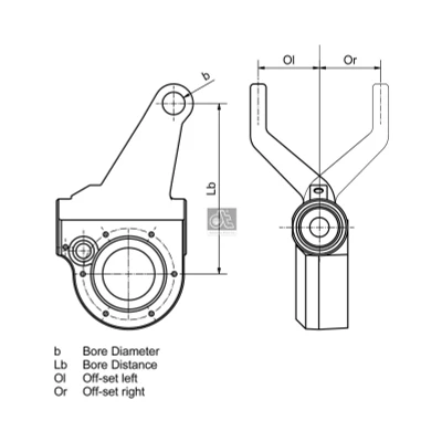Afbeelding van DT Spare Parts 4.66481 Remhefboom, remsysteem