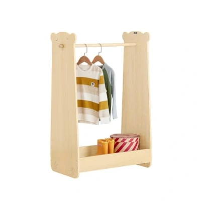 Afbeelding van SoBuy KMB102 N Kledingrek voor Kinderen, Kledingkast Kinderkamer in Beervorm, 71 x 40 110 cm,