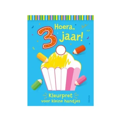 Afbeelding van Hoera, 3 jaar! Kleurpret voor kleine handjes