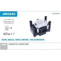 Afbeelding van JANMOR JM5045 Bobine VOLKSWAGEN: GOLF 5, Polo IV Hatchback, 6, AUDI: A4 B5 Saloon, A3 Sportback, SKODA: Octavia II Hatchback