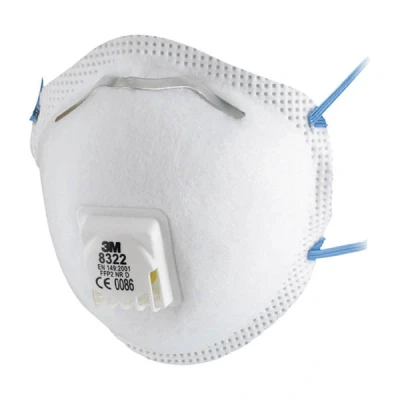 Image de 3M Stofmasker 8322 FFP2V NR, p/10, 3M, Wit Geschikt voor Rundvee Koeien Veehouderij