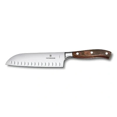 Afbeelding van Victorinox, 7.7320.17G, grootmeester, Santokumeser, extra scherpe schijf, met mooi lemmet, elegante houten klauw, bruin,