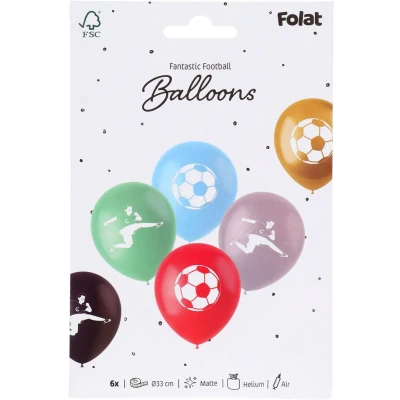 Afbeelding van Latexballonnen Fantastic Football 33 cm 6 stuks