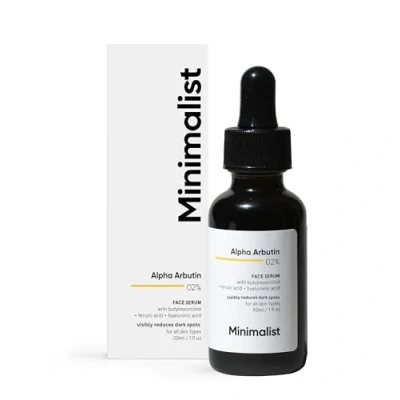 Afbeelding van Minimalist Alpha Arbutine Serum 2% voor pigmentatie en verwijdering van donkere vlekken Anti pigmentatieserum het gezicht mannen vrouwen met hyaluronzuur verwijderen